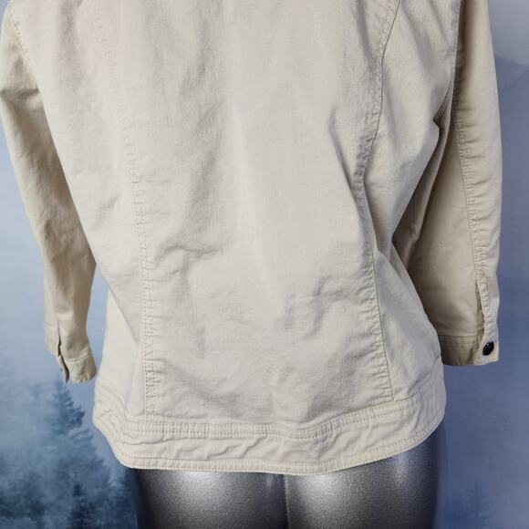 Dress Barn Collared Button Up Khaki Jacket | Women's Large - Picture 12 of 15
